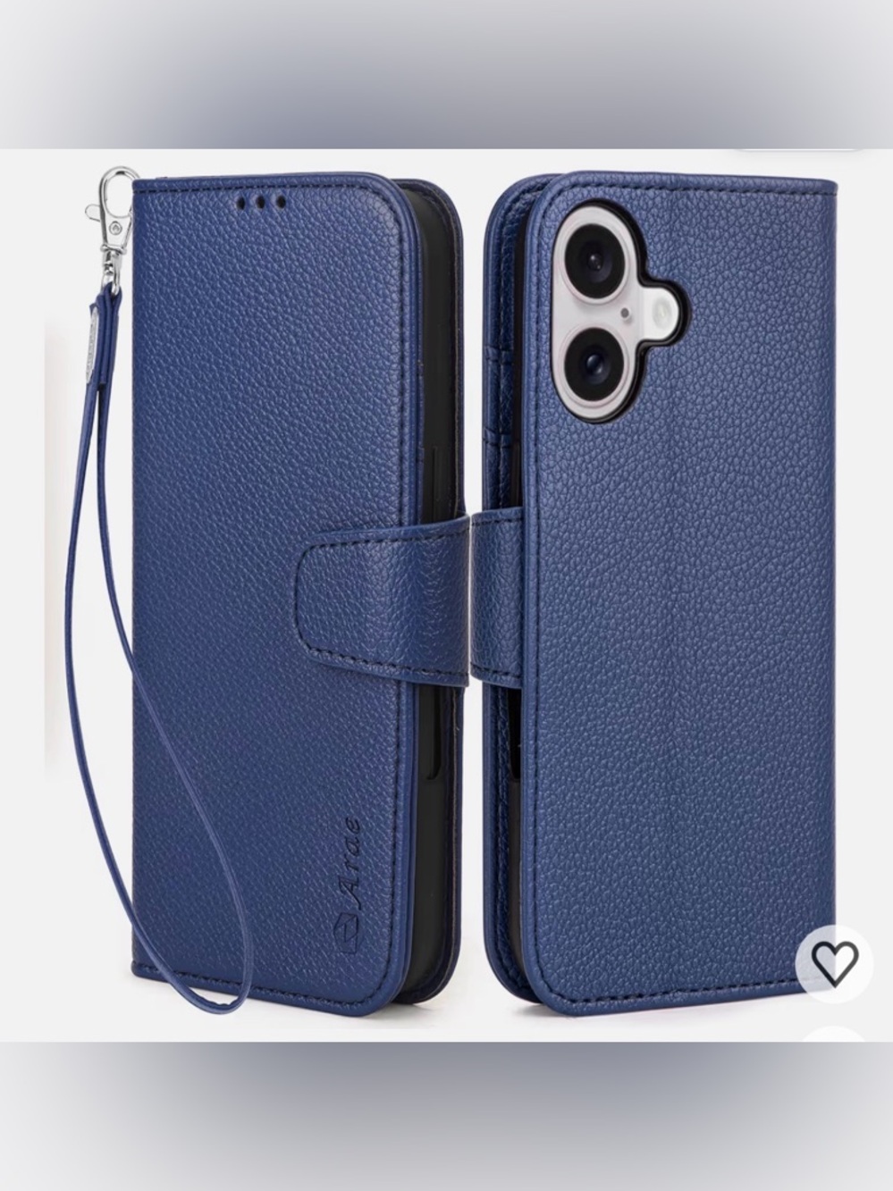 NWT~ iPhone 16 Wallet Wristlet Case w/ RFID Protection~ Blue